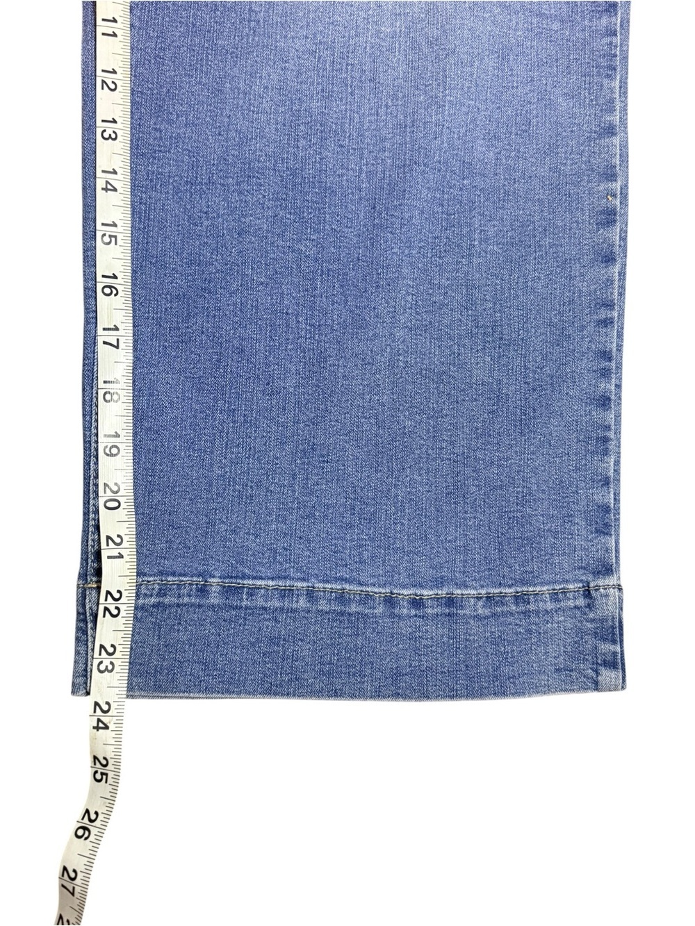 NWT Charter Club Wide Leg Crop Jeans Size 14 Light Wash Cropped Denim - Picture 10 of 10